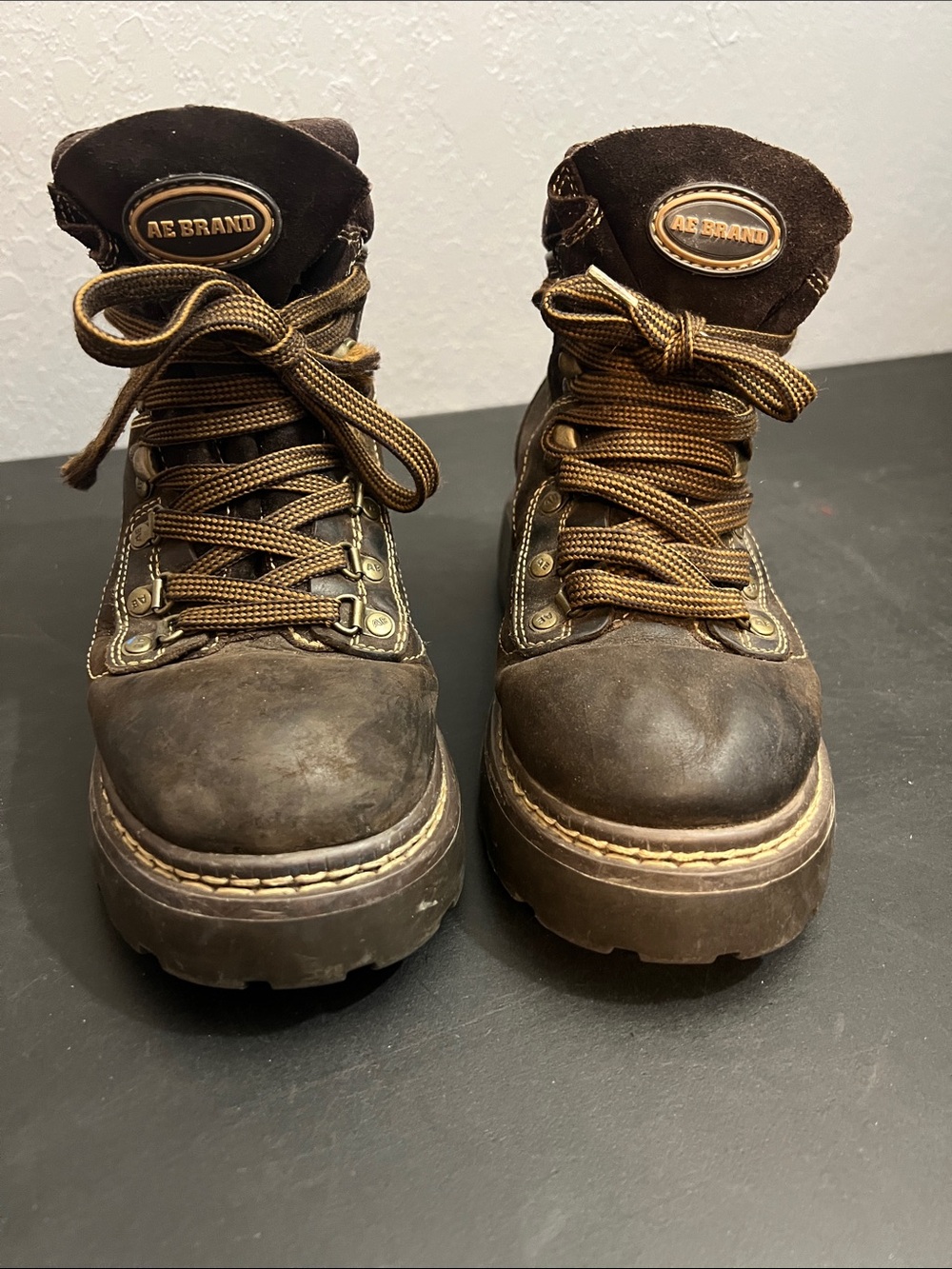 American Eagle Outfitters Brown Lace-Up Combat Boots
